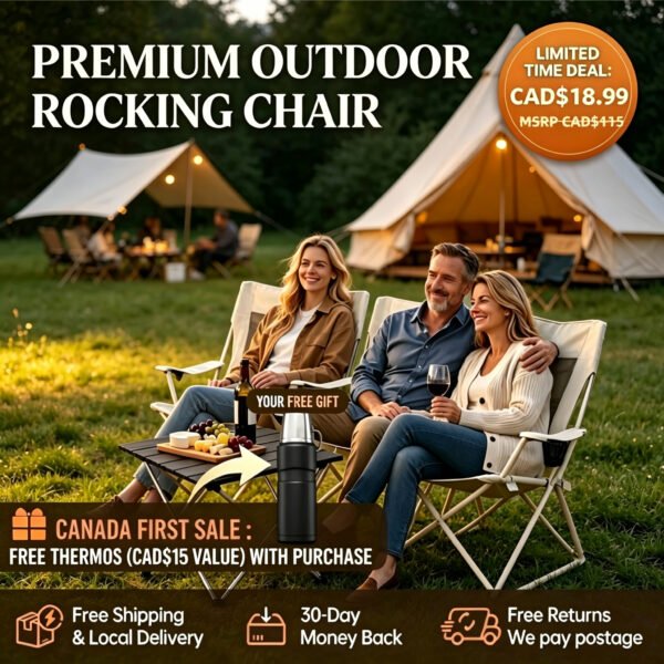 Modura™ Wide Spring-Action Camping Chair, Grab & Go Outdoor Seat