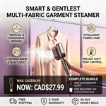 CozyNestra™ 1200w Smart Garment Steamerwith Real-Time Temp Display